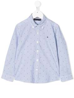 Tommy Hilfiger Junior рубашка в полоску с логотипом
