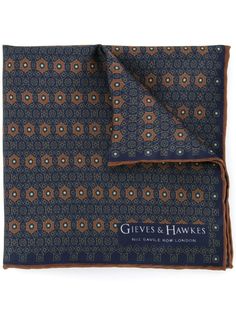 Gieves & Hawkes платок с принтом