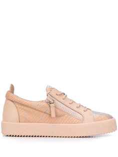 Giuseppe Zanotti кроссовки Addy с тиснением под кожу змеи
