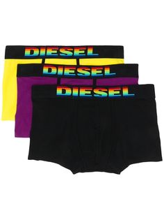 Diesel комплект из трех боксеров с логотипом