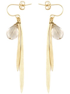 Wouters & Hendrix серьги Bamboo с рутилированным кварцем