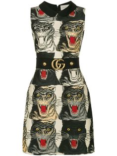Gucci платье с принтом тигров