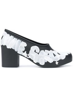 Comme Des Garçons painted logo pumps