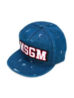 Msgm Kids джинсовая кепка с логотипом
