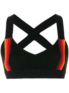 No Ka Oi beaded ribbed compression top