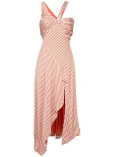 Jonathan Simkhai платье в полоску с оборками