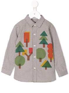 Familiar forest print check shirt