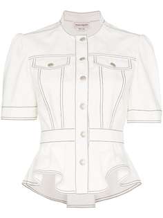 Alexander McQueen джинсовая куртка с баской