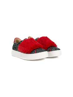 Ermanno Scervino Junior glitter slip-on sneakers