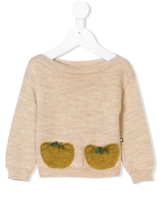 Oeuf вязаный свитер с изображением яблок