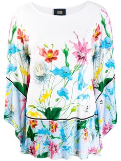 Cavalli Class блузка с цветочным принтом