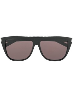 Saint Laurent Eyewear солнцезащитные очки с отделкой стразами