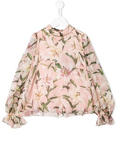 Dolce & Gabbana Kids блузка с цветочным принтом