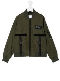 Givenchy Kids бомбер на молнии с логотипом