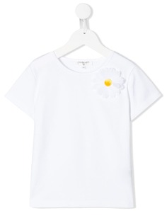 Charabia футболка с цветочной вышивкой