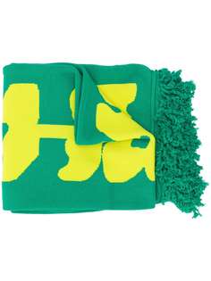 Off-White шарф Disrupted с бахромой и логотипом