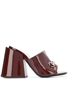 Gucci мюли на высоком каблуке