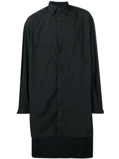 Yohji Yamamoto рубашка асимметричного кроя с мятым эффектом