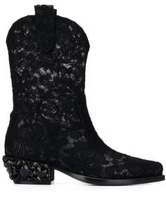 Dolce & Gabbana кружевные ковбойские ботинки