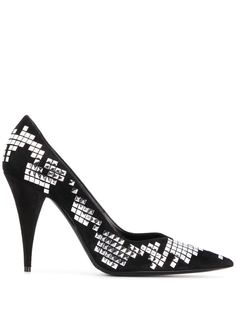Saint Laurent туфли-лодочки Kiki 100 с заклепками