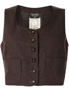 Chanel Pre-Owned укороченный жилет 1994-го года на пуговицах