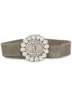 Chanel Pre-Owned ремень со стразами и логотипом CC