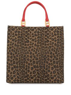Fendi Pre-Owned сумка-тоут с леопардовым узором