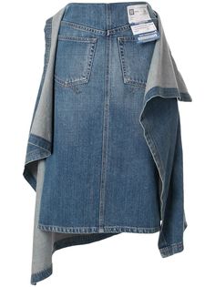 Maison Mihara Yasuhiro джинсовая юбка асимметричного кроя