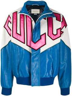 Gucci куртка-бомбер с логотипом