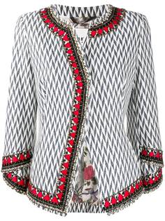 Bazar Deluxe твидовый пиджак с узором в елочку