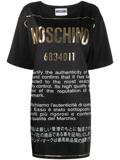 Moschino Pre-Owned платье-футболка с принтом