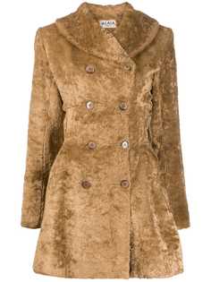 Alaïa Pre-Owned фактурное двубортное пальто