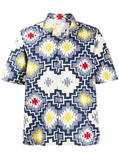 Universal Works рубашка с геометричным принтом