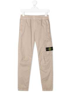 Stone Island Junior брюки карго с нашивкой-логотипом