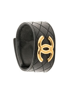 Chanel Pre-Owned стеганый браслет с логотипом CC