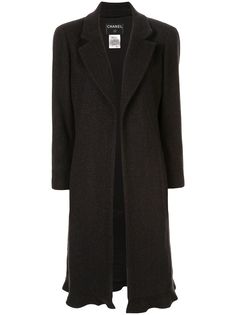 Chanel Pre-Owned кашемировое пальто миди без застежки