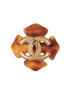 Chanel Pre-Owned брошь 1999-го года с логотипом CC