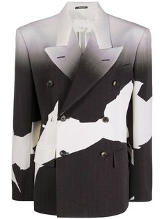 Maison Margiela двубортный блейзер с эффектом градиента