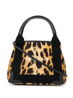 Balenciaga сумка-тоут Cabas XS с леопардовым принтом