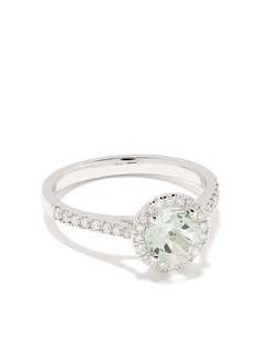 Astley Clarke золотое кольцо Halo с бриллиантами и аметистом