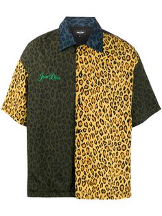 Just Don рубашка с леопардовым принтом и короткими рукавами