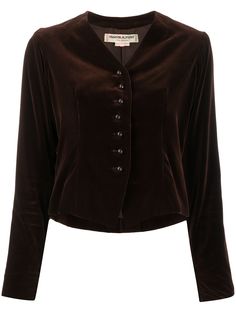 Yves Saint Laurent Pre-Owned бархатный пиджак на пуговицах