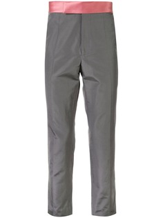 Haider Ackermann строгие брюки с контрастным поясом