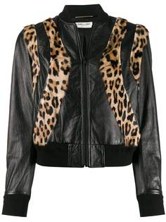 Yves Saint Laurent Pre-Owned куртка с леопардовым принтом