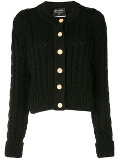 Chanel Pre-Owned кардиган фактурной вязки с пуговицами