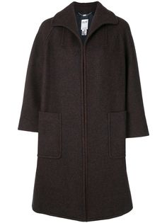 Céline Pre-Owned пальто А-силуэта с потайной застежкой