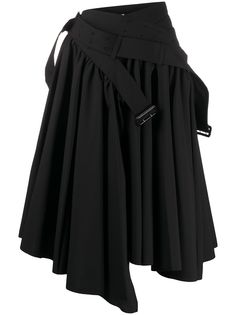 Junya Watanabe Comme des Garçons Pre-Owned расклешенная юбка с пряжками