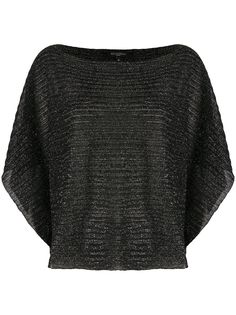 Antonelli джемпер с U-образным вырезом и эффектом металлик