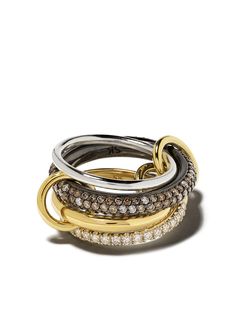 Spinelli Kilcollin кольцо Vega CCW из золота и серебра с бриллиантами