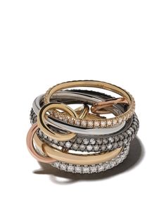 Spinelli Kilcollin кольцо Leo CCW из золота и серебра с бриллиантами
